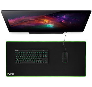 Mousepad gaming extra large 900 x 400 mm black/green - eShark ICSB-KARUTA