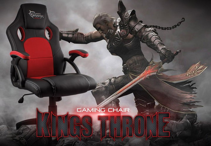 Sedia da Gioco Kings Throne Rosso/Nero - White Shark ICSB-KINGSTHRONE