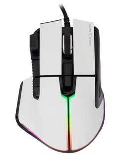 Optical Mouse USB Gaming 12000 Dpi 9 Keys LED Backlight RGB White - White Shark ICSB-MARROKW