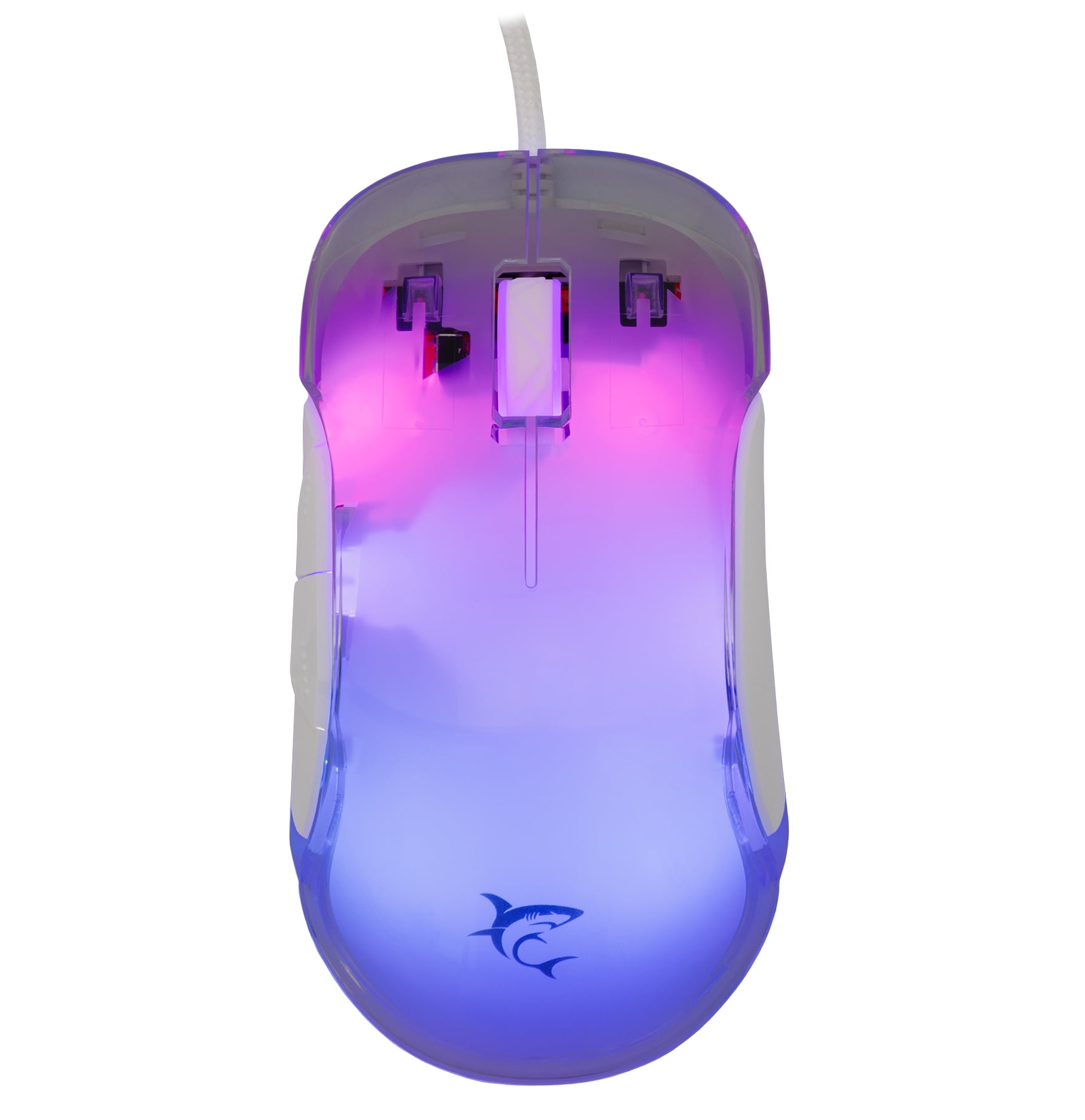 Optical Mouse USB Gaming 12800 DPI 7 RGB White LED Keys - White Shark ICSB-MORDREDWH