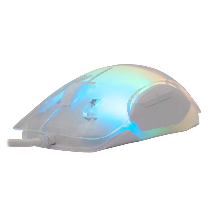 Mouse Ottico USB Gaming 12800 DPI 7 Tasti LED RGB Bianco - White Shark ICSB-MORDREDWH