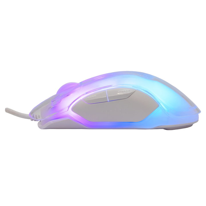 Mouse Ottico USB Gaming 12800 DPI 7 Tasti LED RGB Bianco - White Shark ICSB-MORDREDWH