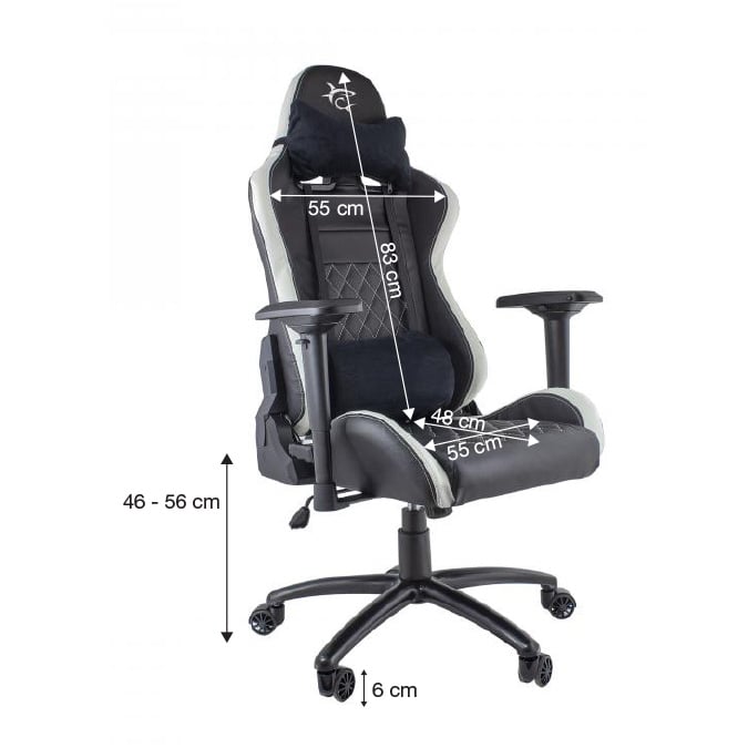 Sedia da Gioco Nitro-GT Bianco/Nero - White Shark ICSB-NITROGTBW