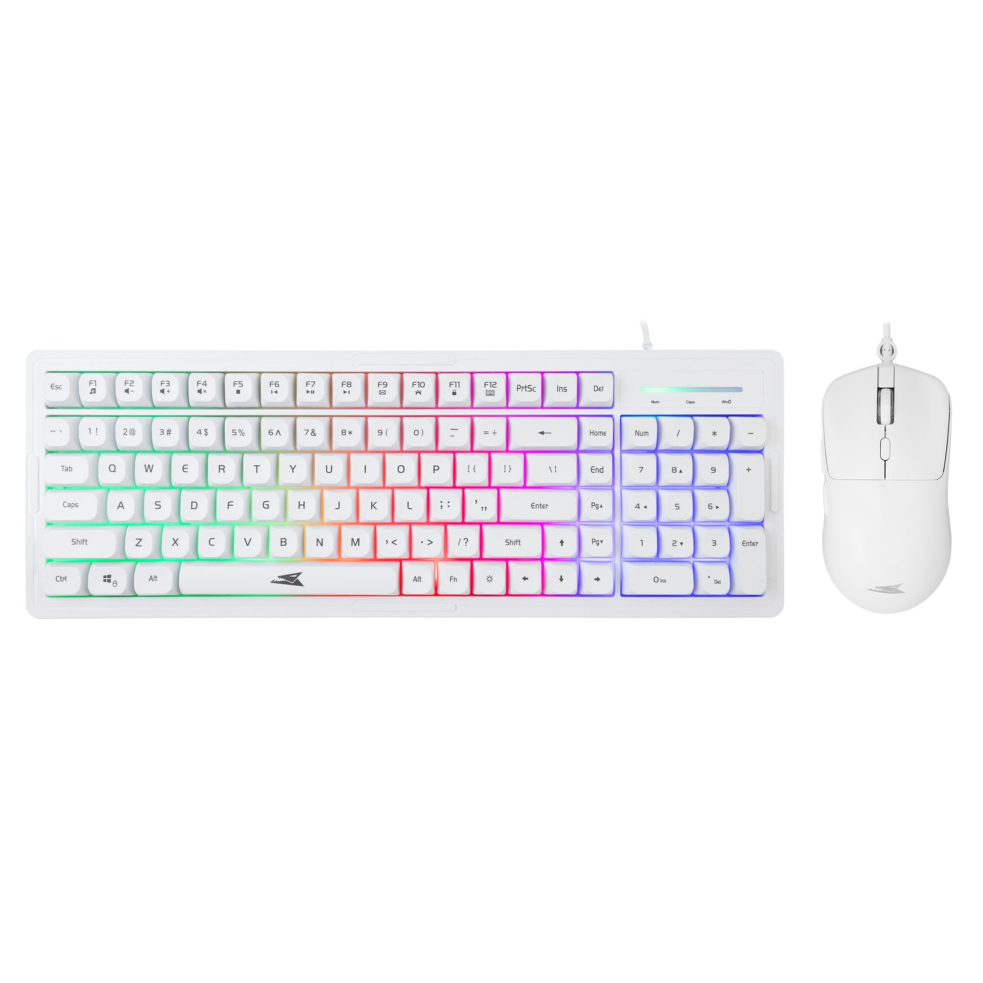 101 Keyboard Kit USB Keys and Mouse 7200 Dpi White - Baracuda ICSB-ORCAWH