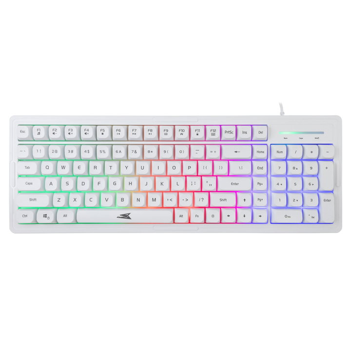 Kit Tastiera 101 Tasti e Mouse USB 7200 Dpi Bianco - Baracuda ICSB-ORCAWH