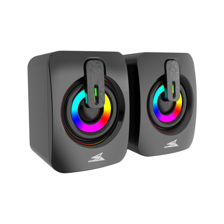 Set Speaker 3.5 mm Stereo USB with LED, SEASHELL - Baracuda ICSB-SEASHELLBK