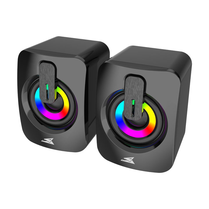 Set Speaker 3.5 mm Stereo USB with LED, SEASHELL - Baracuda ICSB-SEASHELLBK