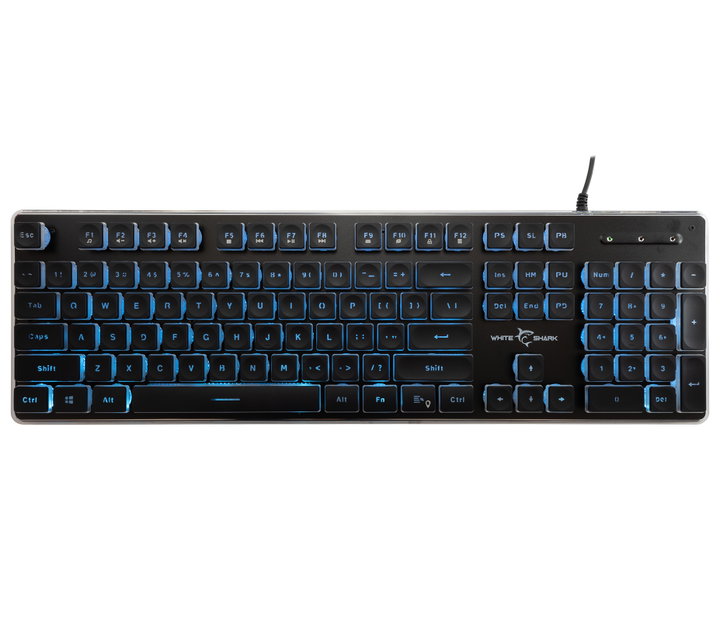Tastiera Gaming USB 104 Tasti con Retroilluminazione LED Blu - White Shark ICSB-TACHIBK