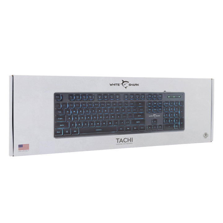 Tastiera Gaming USB 104 Tasti con Retroilluminazione LED Blu - White Shark ICSB-TACHIBK