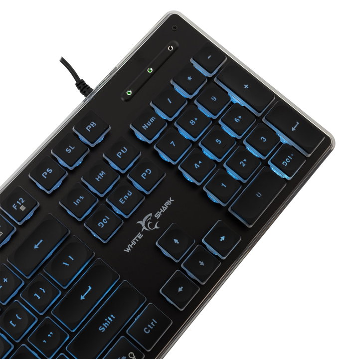 Tastiera Gaming USB 104 Tasti con Retroilluminazione LED Blu - White Shark ICSB-TACHIBK