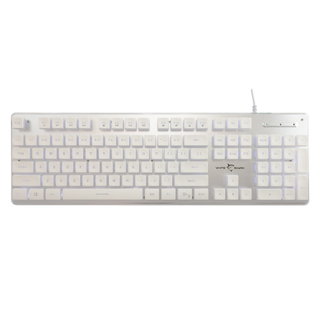 Tastiera Gaming USB 104 Tasti con Retroilluminazione LED Bianca - White Shark ICSB-TACHIWH