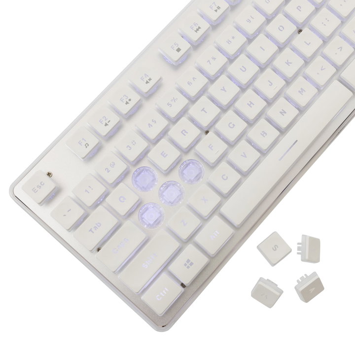 Tastiera Gaming USB 104 Tasti con Retroilluminazione LED Bianca - White Shark ICSB-TACHIWH