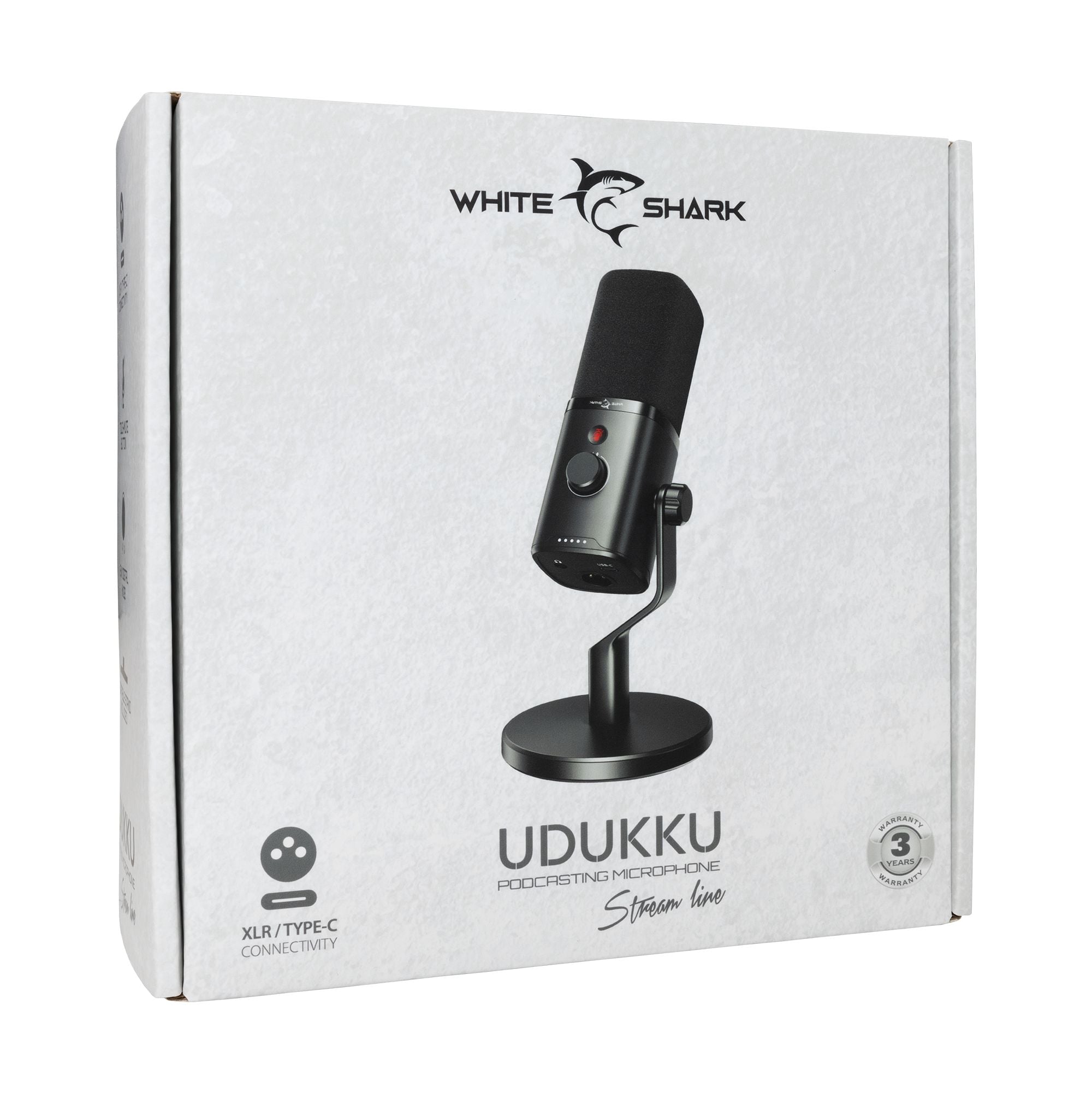 Microfono Dinamico USB-C™ Cardioide, UDUKKU - White Shark ICSB-UDUKKU
