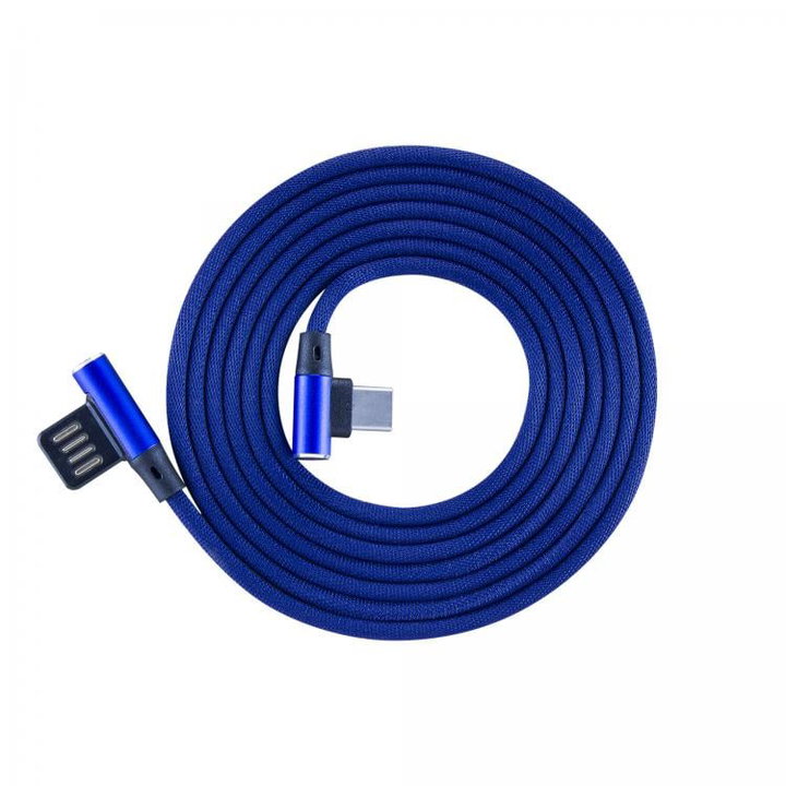 Cavo USB Angolato 90° USB-A/USB-C 1.5m Blu - Sbox ICSB-USBC90BL