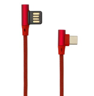 Cavo USB Angolato 90° USB-A/USB-C 1.5m Rosso - Sbox ICSB-USBC90RE