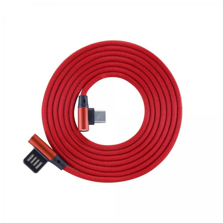Cavo USB Angolato 90° USB-A/USB-C 1.5m Rosso - Sbox ICSB-USBC90RE