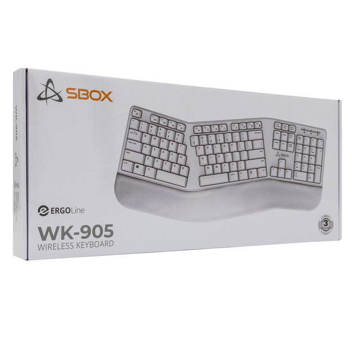 Tastiera Ergonomica Wireless 105 Tasti, 2,4 GHz - Sbox ICSB-WK905US