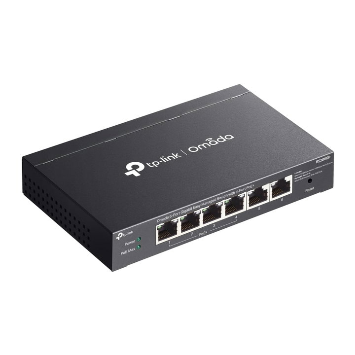 Switch 6 Porte Gigabit Easy Managed con 4 Porte PoE+, ES206GP - Omada ICTP-ES206GP