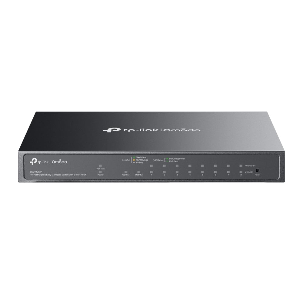 Switch 10 Gigabit Easy Managed Doors with 8 PoE+ Doors, 1 SFP, 123 W, ES 210 GMP - Omada ICTP-ES 210 GMP