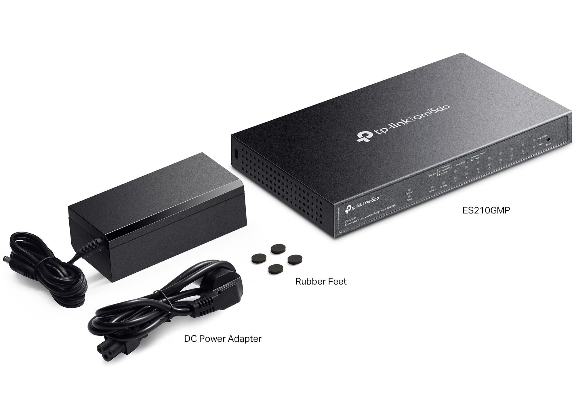 Switch 10 Gigabit Easy Managed Doors with 8 PoE+ Doors, 1 SFP, 123 W, ES 210 GMP - Omada ICTP-ES 210 GMP