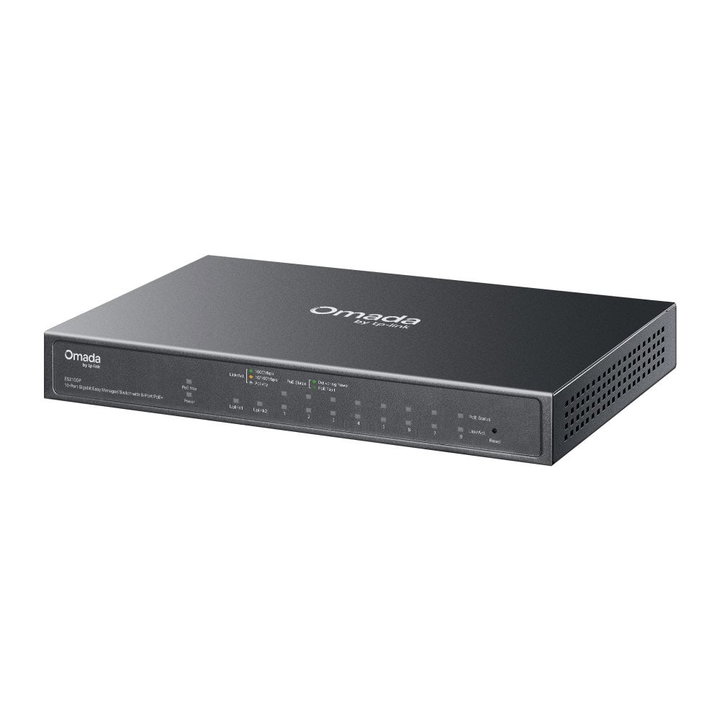 Switch 10 Porte Gigabit Easy Managed con 8 Porte PoE+, 1 SFP/RJ45 Combo, ES210GP - Omada ICTP-ES210GP