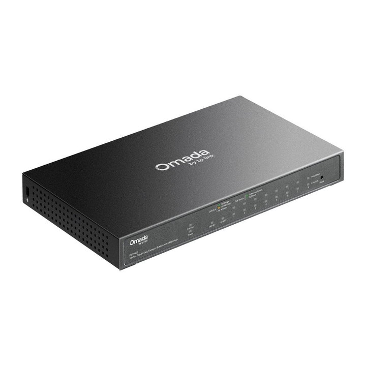Switch 10 Porte Gigabit Easy Managed con 8 Porte PoE+, 1 SFP/RJ45 Combo, ES210GP - Omada ICTP-ES210GP