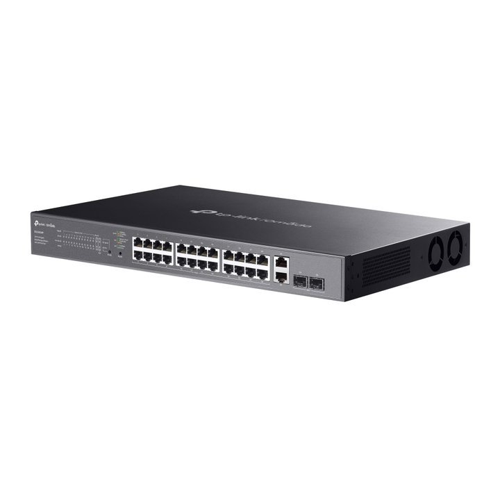 Switch 28 Porte Gigabit Easy Managed con 24 Porte PoE+, 2 SFP, 384W - Omada ICTP-ES228GMP