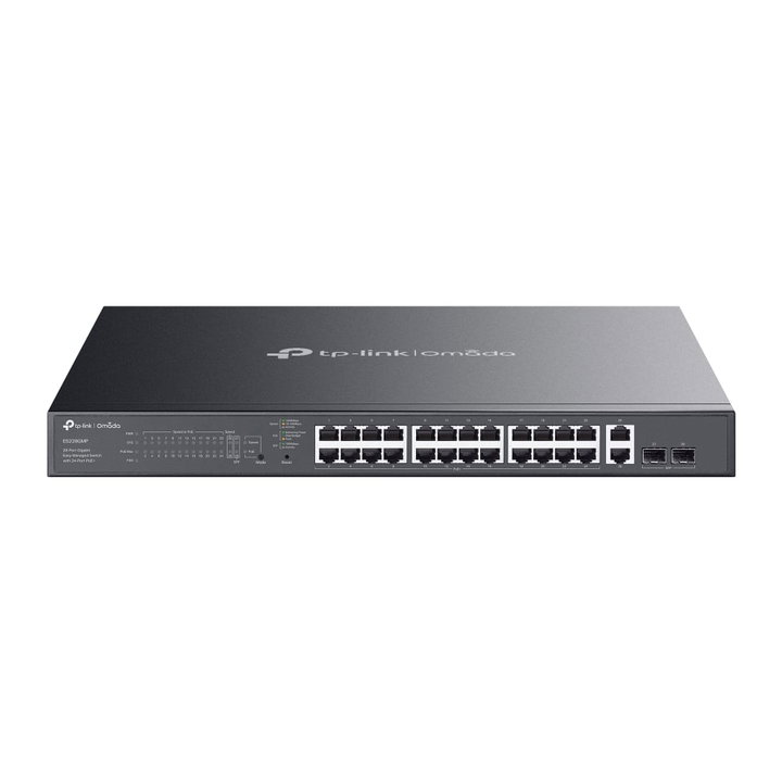 Switch 28 Porte Gigabit Easy Managed con 24 Porte PoE+, 2 SFP, 384W - Omada ICTP-ES228GMP