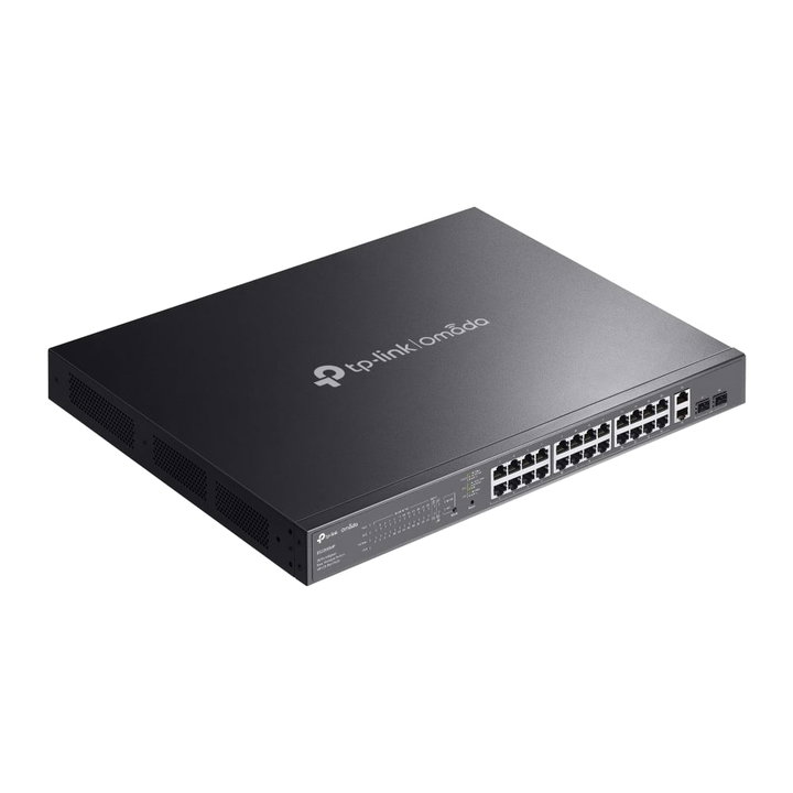 Switch 28 Porte Gigabit Easy Managed con 24 Porte PoE+, 2 SFP, 384W - Omada ICTP-ES228GMP