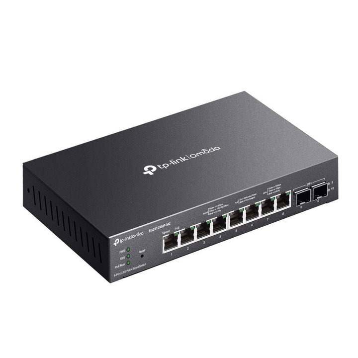 Switch Smart con 10 Porte, 8 2.5GBASE-T, 2 Porte 10GE SFP+ e 8 Porte PoE+ - Omada ICTP-SG2210XMP-M2
