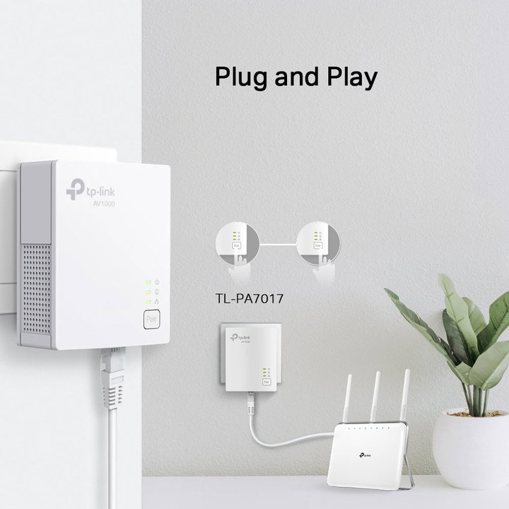 Kit Adattatori Powerline AV2 1000 Mbps con Porta Gigabit - TP-Link ICTP-TL-PA7017K