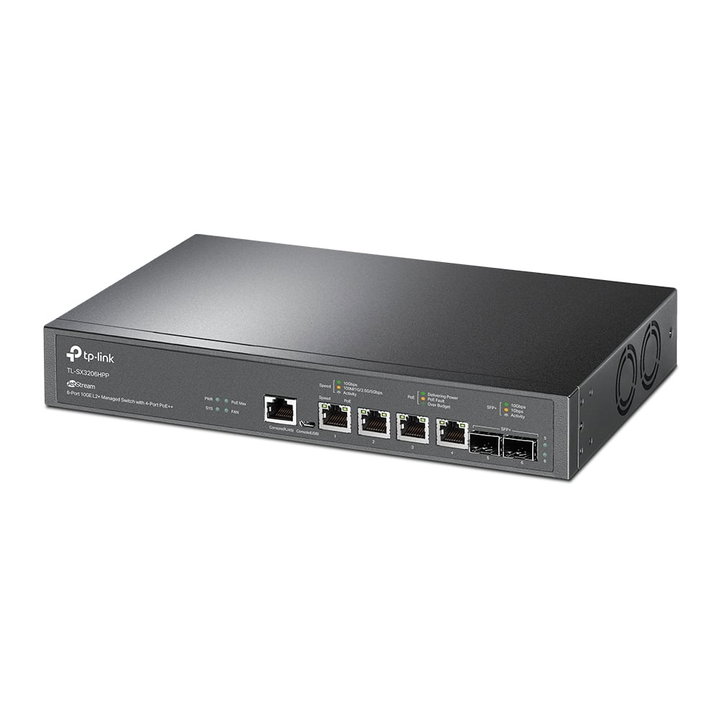 Switch Managed L2+ con 2 Porte 10 GE SFP+ e 4 Porte 10GE PoE++ Jet Stream - TP-Link ICTP-TL-SX3206HPP