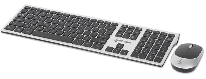 Kit Tastiera e Mouse Wireless 1200 Dpi - Manhattan ICTWC004-US