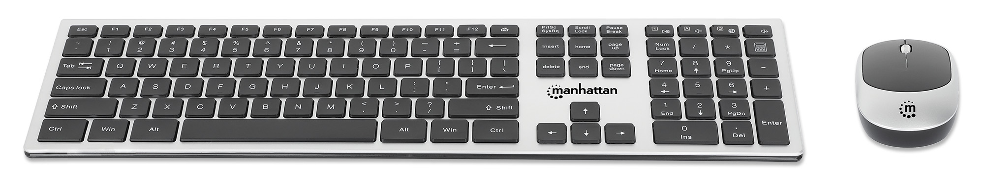Keyboard and Mouse Wireless Kit 1200 Dpi - Manhattan ICTWC 004 -US