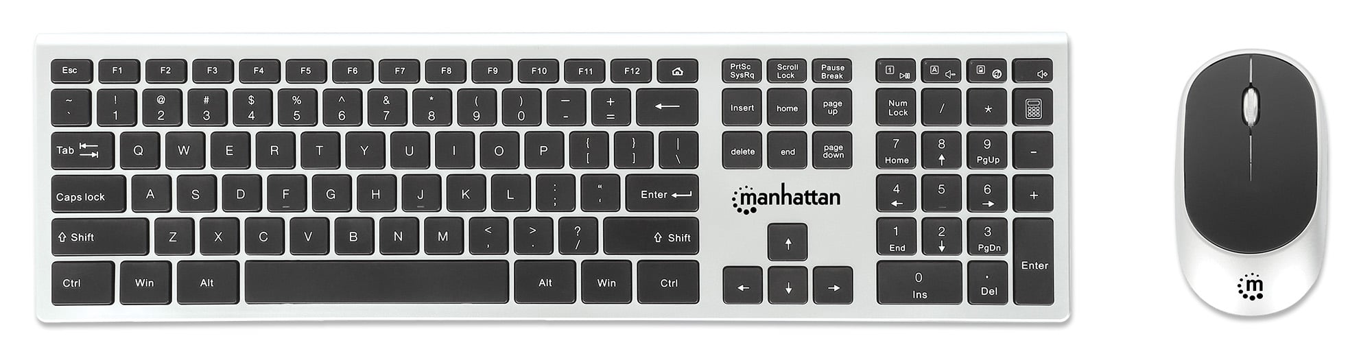 Keyboard and Mouse Wireless Kit 1200 Dpi - Manhattan ICTWC 004 -US