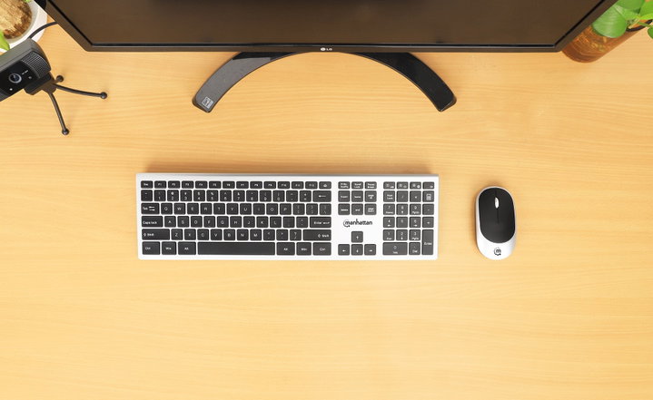 Kit Tastiera e Mouse Wireless 1200 Dpi - Manhattan ICTWC004-US