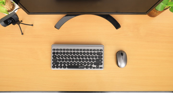 Kit Mini Tastiera Slim e Mouse Wireless 1200 Dpi - Manhattan ICTWC005