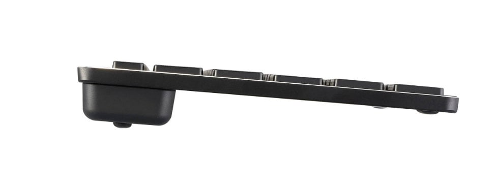 Tastiera Ultrasottile Wireless 2.4G + 2 BT Ricaricabile con Retroilluminazione, Nero - Techly ICTWC007