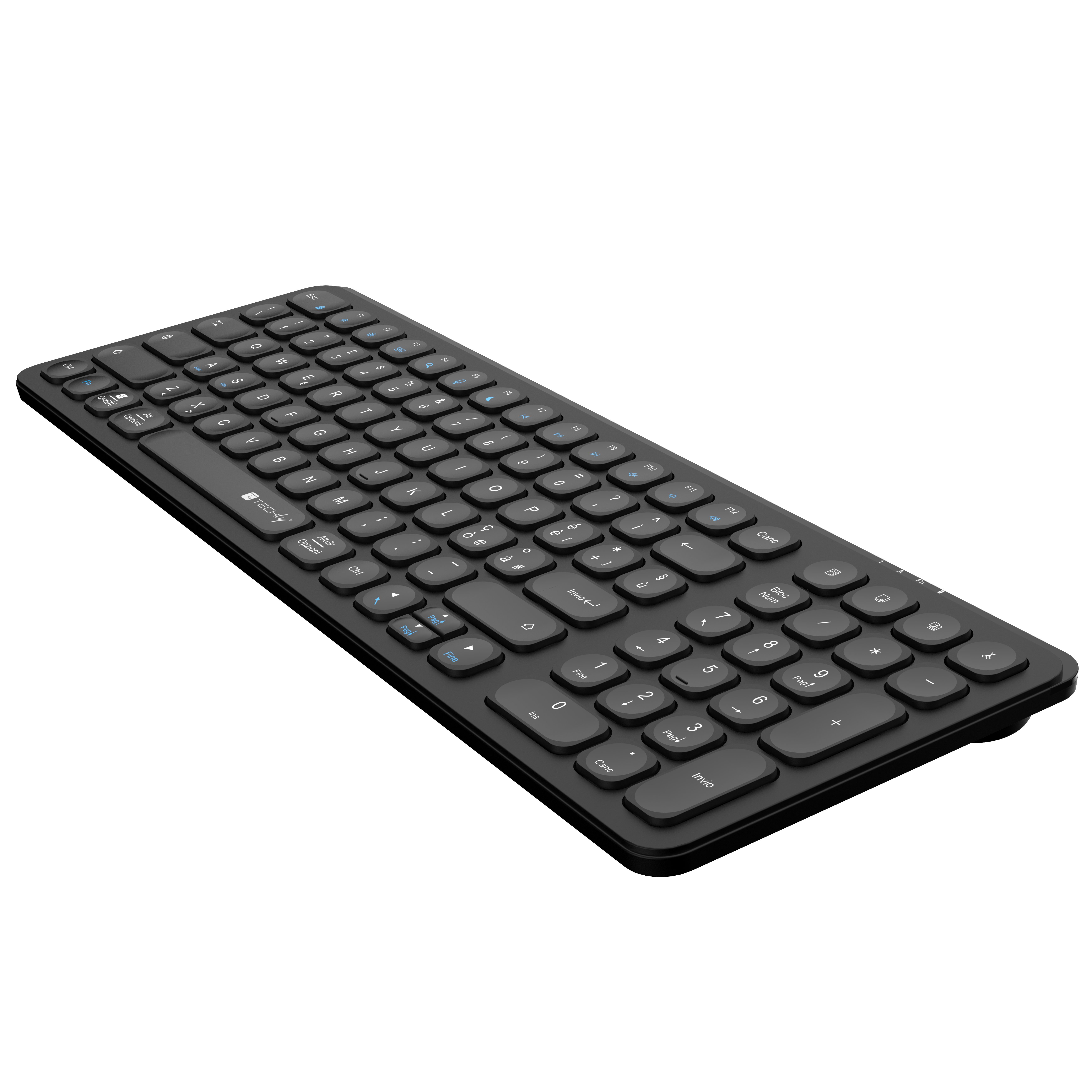 Tastiera Ultrasottile Wireless 2,4 Ghz Nero - Techly ICTWC008