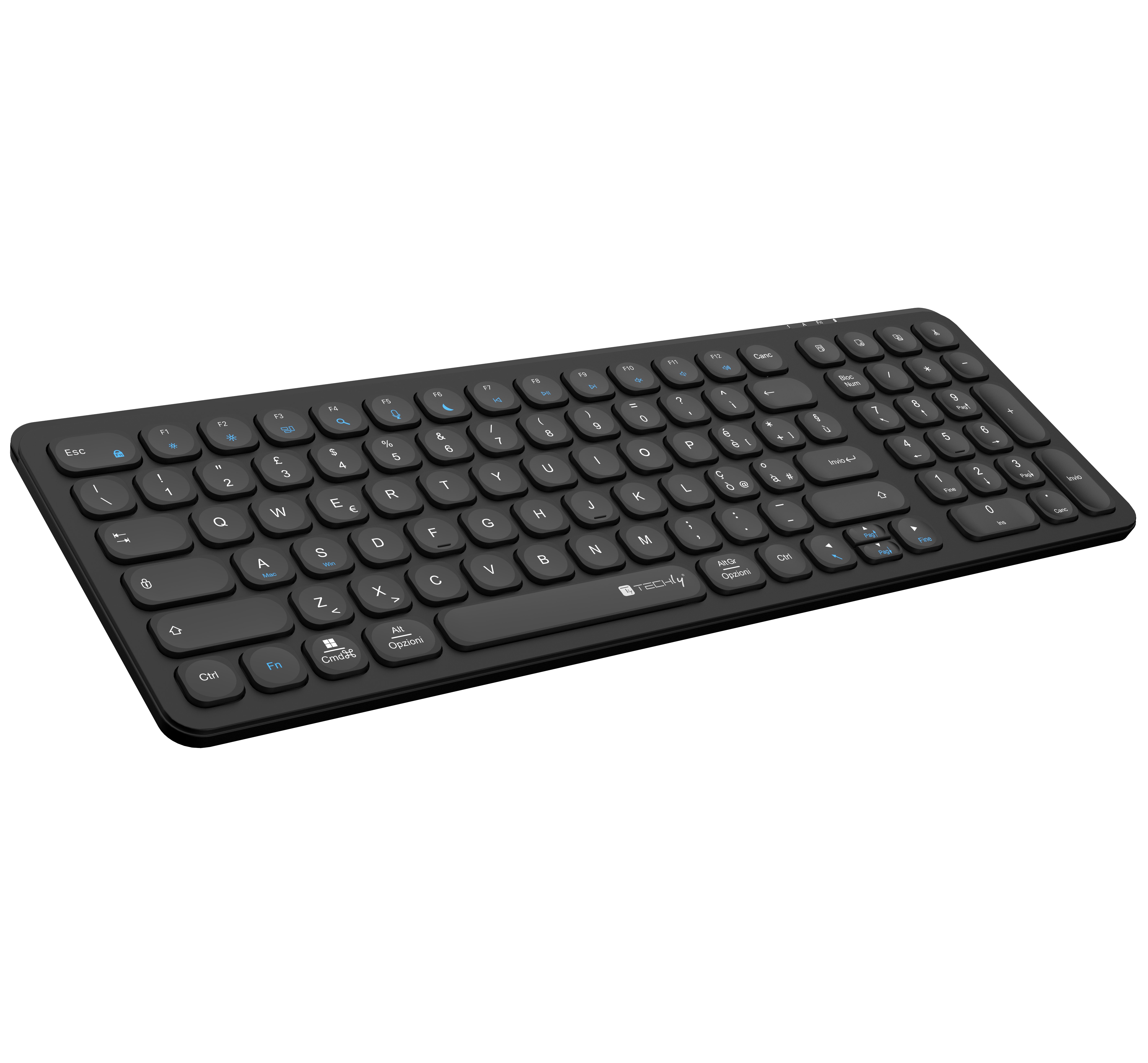 Tastiera Ultrasottile Wireless 2,4 Ghz Nero - Techly ICTWC008