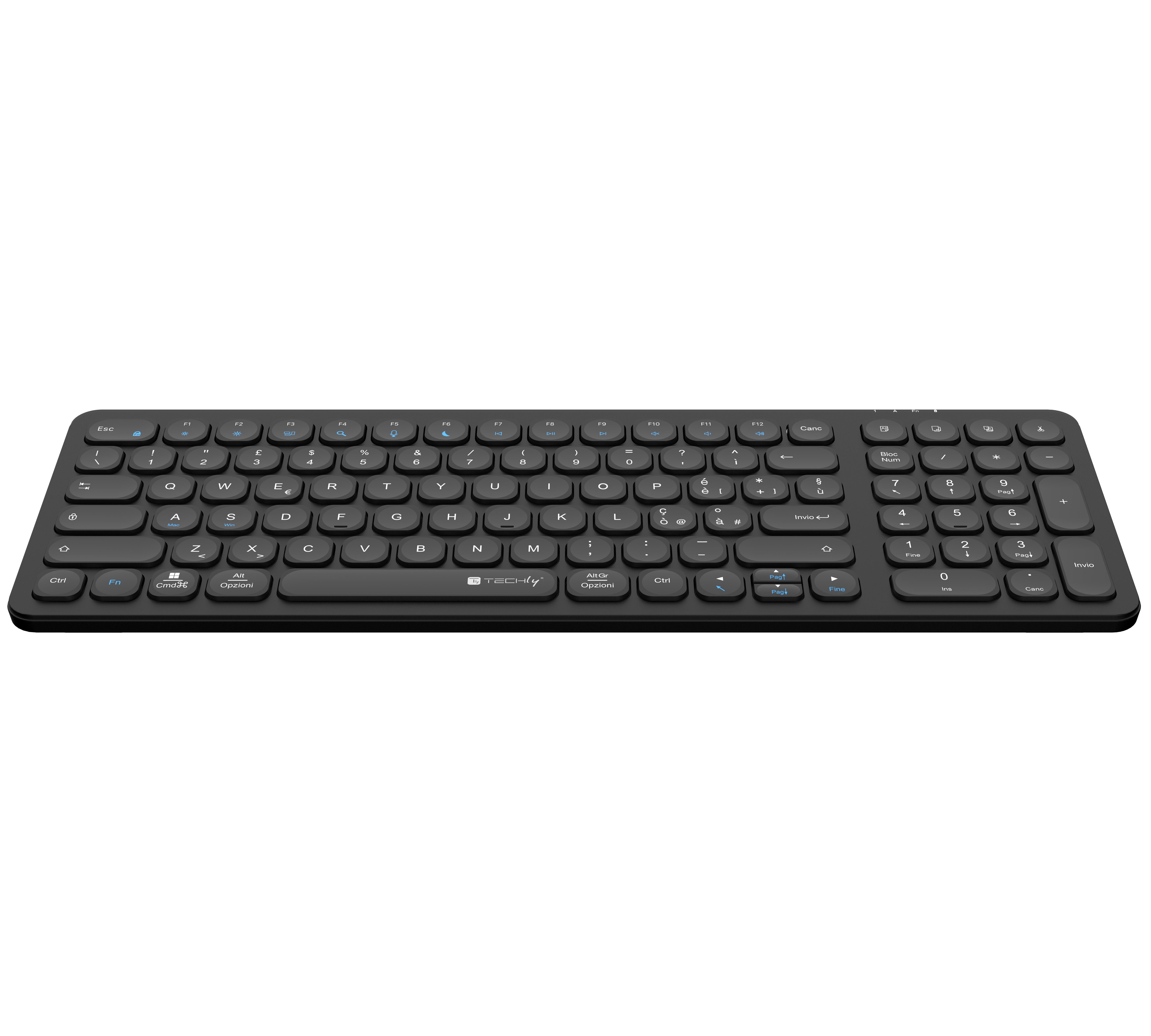 Tastiera Ultrasottile Wireless 2,4 Ghz Nero - Techly ICTWC008