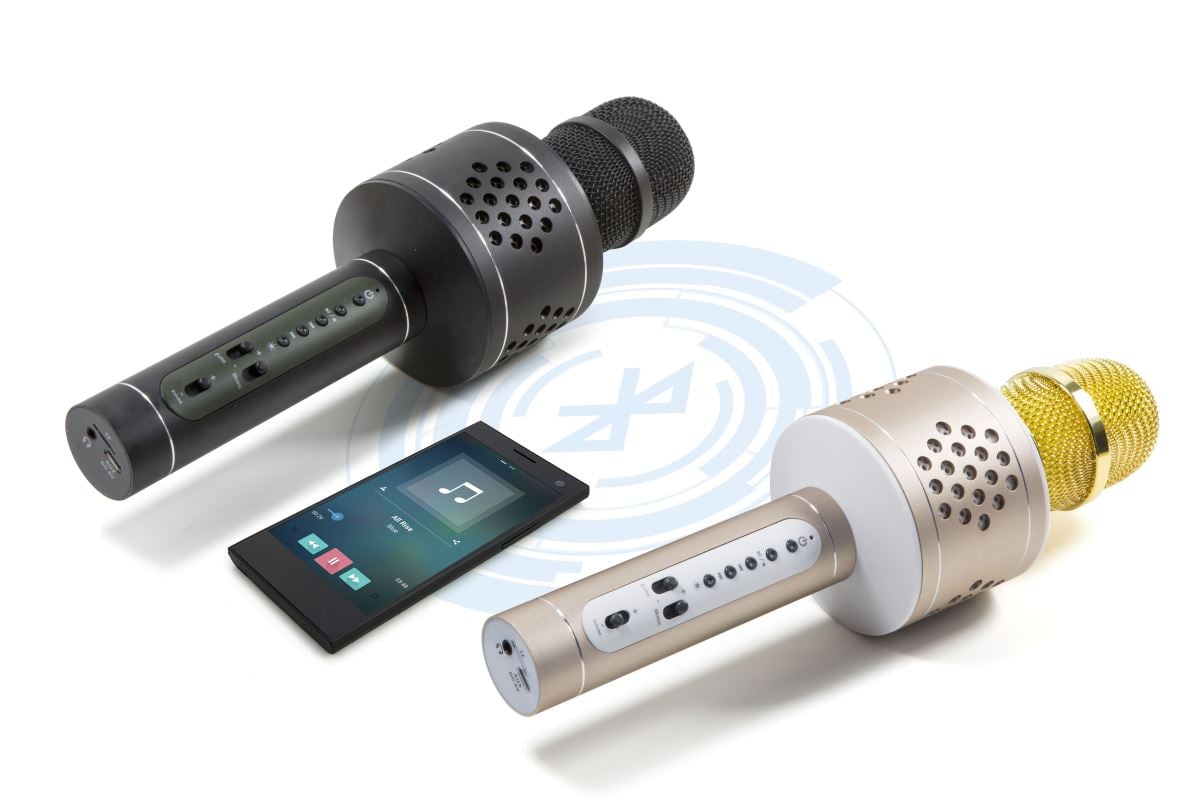Microfono Karaoke Bluetooth con TWS per Cantare in Duetto Nero, BT-X35 - Musicman ICTX-BTX35B
