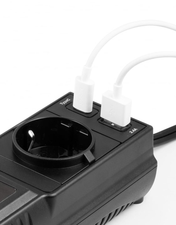 Trasformatore di corrente per auto 12V/230V con USB-A e USB-C - Technaxx ICTX-TE21