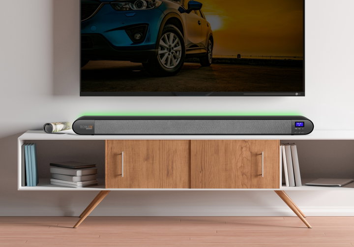 Soundbar with DAB+ Radio and FM Bluetooth V 5.0 Optics and LED Light 7 Colours - Technaxx ICTX-TX 139