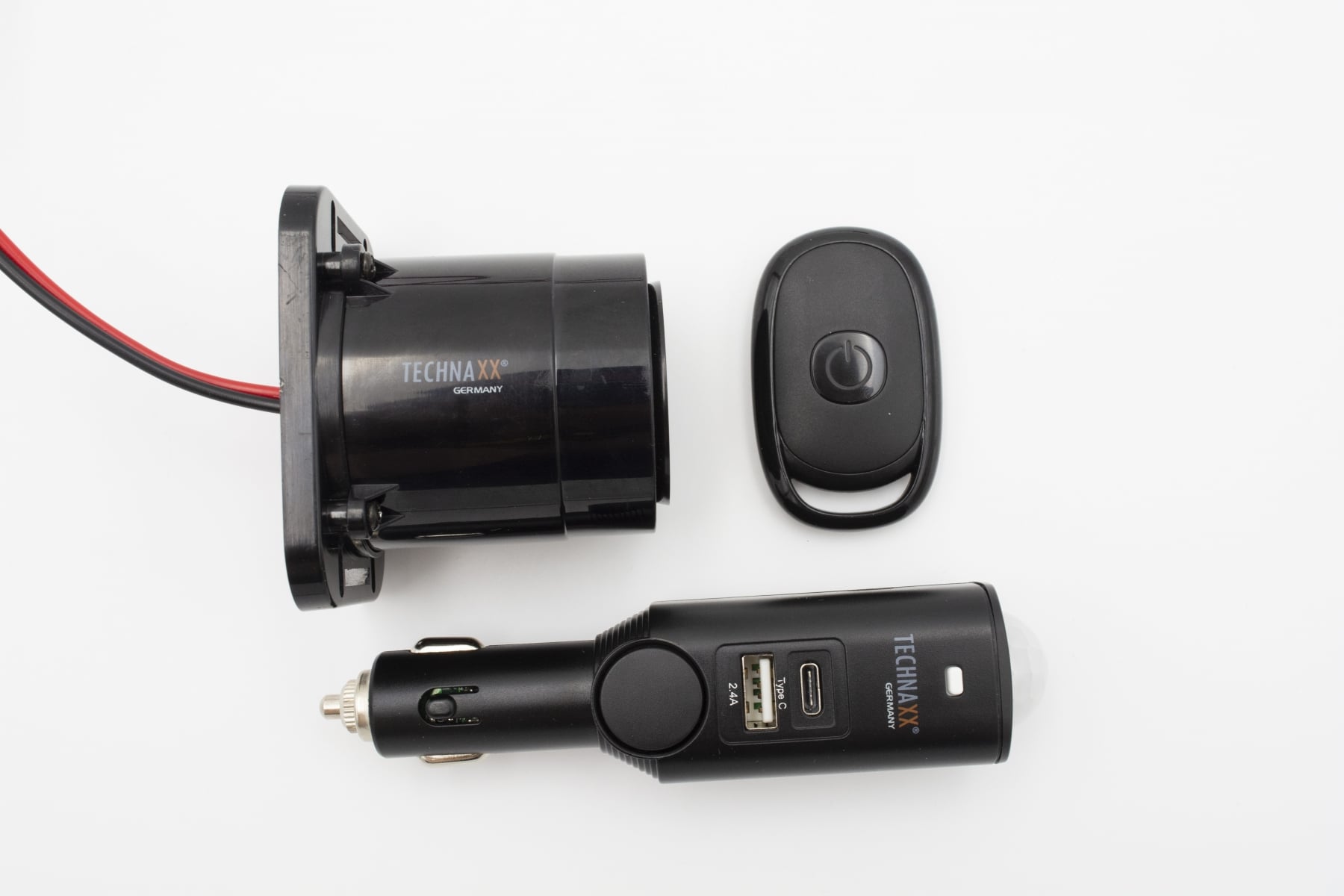 Allarme Auto Universale con Porta USB-C™ e USB-A per Presa Accendisigari Pro TX-168 - Technaxx ICTX-TX168