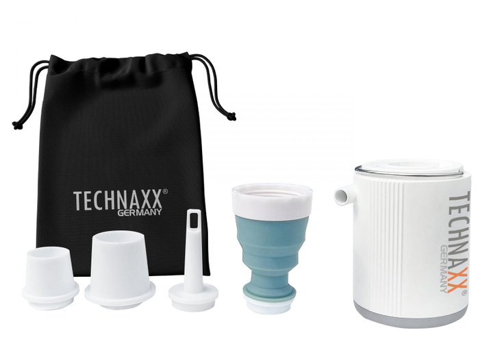 Mini Pompa ad Aria con Batteria Ricaricabile e Luce LED da Campeggio - Technaxx ICTX-TX261
