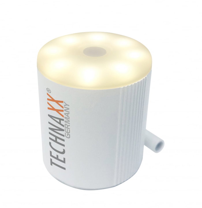 Mini Pompa ad Aria con Batteria Ricaricabile e Luce LED da Campeggio - Technaxx ICTX-TX261