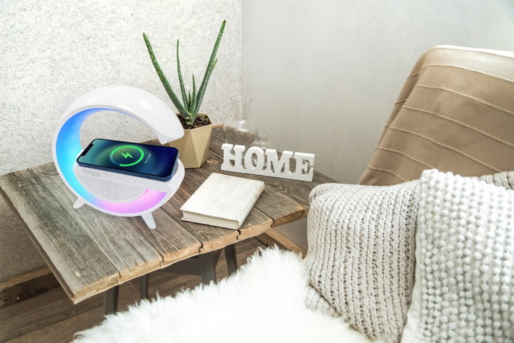 Bluetooth v 5.3 speaker with LED light and Wireless charger, TX- 264 - Technaxx ICTX-TX 264