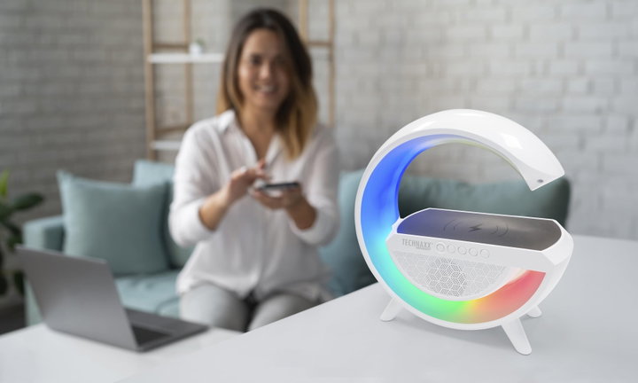 Bluetooth v 5.3 speaker with LED light and Wireless charger, TX- 264 - Technaxx ICTX-TX 264