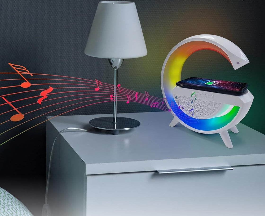 Bluetooth v 5.3 speaker with LED light and Wireless charger, TX- 264 - Technaxx ICTX-TX 264
